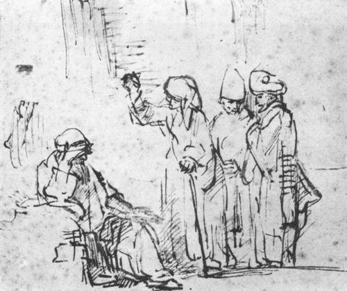 Rembrandt Harmensz. van Rijn: Hiob, seine Frau und seine Freunde