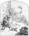 Rembrandt Harmensz. van Rijn: Jona vor der Stadtmauer Ninives