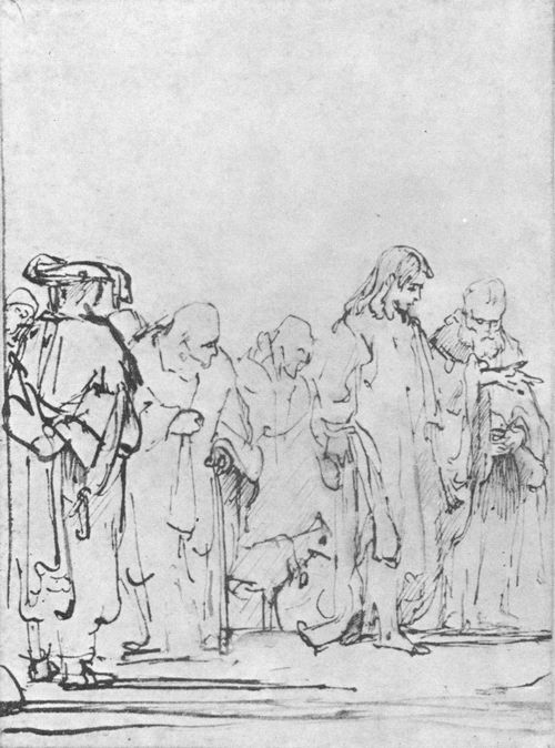 Rembrandt Harmensz. van Rijn: Jesus zwischen Jngern und Pharisern