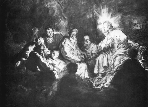 Rembrandt Harmensz. van Rijn: Jesus inmitten seiner Jnger