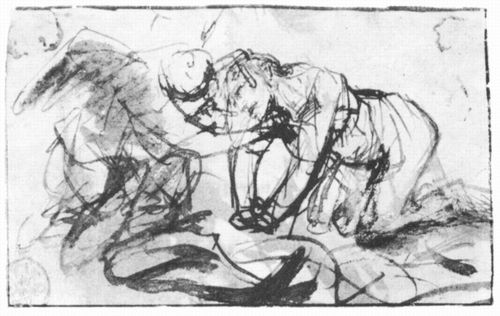 Rembrandt Harmensz. van Rijn: Jesus, vom Engel gestrkt