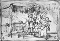 Rembrandt Harmensz. van Rijn: Petrus weist die Frauen aus dem Sterbegemach der Tabea