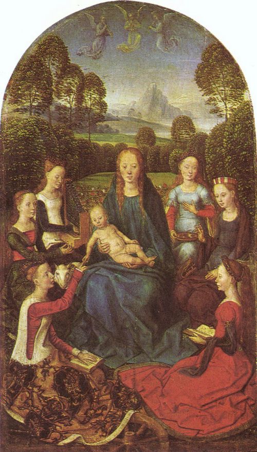 Memling, Hans: Triptychon der Mystischen Hochzeit der Hl. Katharina von Alexandrien