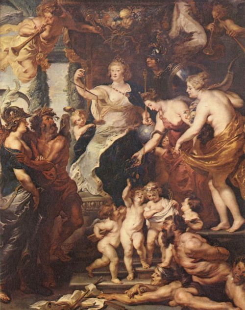 Rubens, Peter Paul: Gemldezyklus fr Maria de' Medici, Knigin von Frankreich, Szene: Die Gckseligkeit der Regentschaft der Maria von Medici