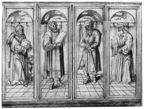 Cranach d. ., Lucas: Altarentwurf, Auenseite, Anbetung der Drei Heiligen Knige
