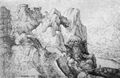 Bruegel d. ., Pieter: Felsige Gegend mit Schloss und Flusstal