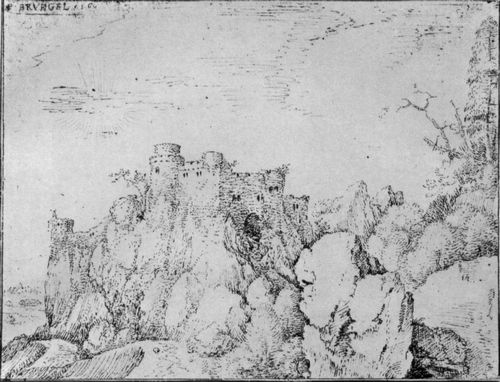 Bruegel d. ., Pieter: Burg in gebirgiger Gegend
