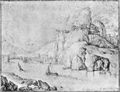 Bruegel d. ., Pieter: Felsige Flusslandschaft