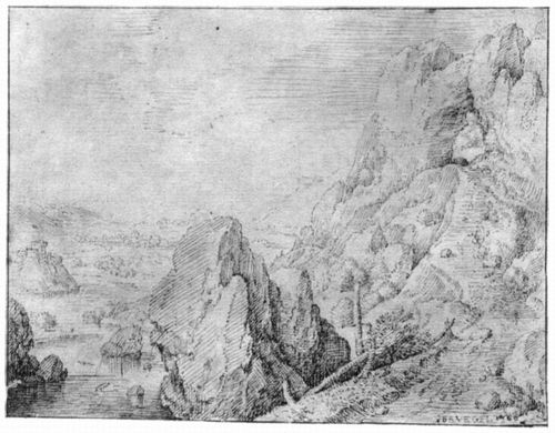 Bruegel d. ., Pieter: Felslandschaft mit schmalen Pfad