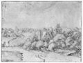 Bruegel d. ., Pieter: Dorflandschaft mit Kirche im Vordergrund