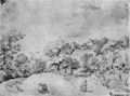 Bruegel d. Ä., Pieter: Dorflandschaft mit Bauernfamilie