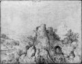 Bruegel d. Ä., Pieter: Landschaft mit Burgruine und Felsentor