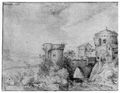 Bruegel d. ., Pieter: Burg mit runden Trmen, hinter einem Fluss