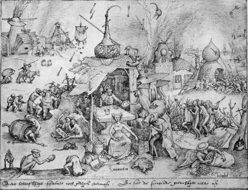 Bruegel d. ., Pieter: Zeichnung zur »Lasterfolge«: Geiz (Avaritia)