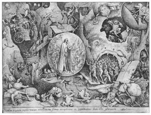 Bruegel d. ., Pieter: Zeichnung zur »Tugendfolge«: Christus in Limbus