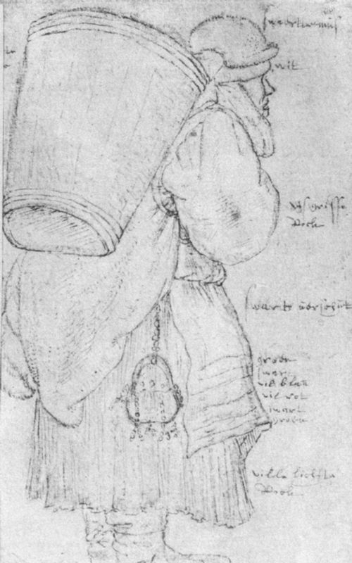 Bruegel d. ., Pieter: Rckenfigur einer Buerin mit Korb