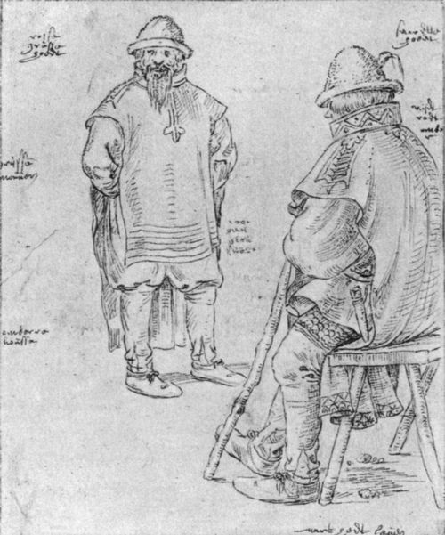 Bruegel d. ., Pieter: Zwei Mnner in Festkleidung