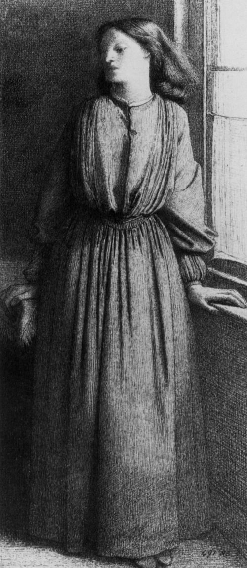 Rossetti, Dante Gabriel: Elizabeth Siddal, am Fenster stehend