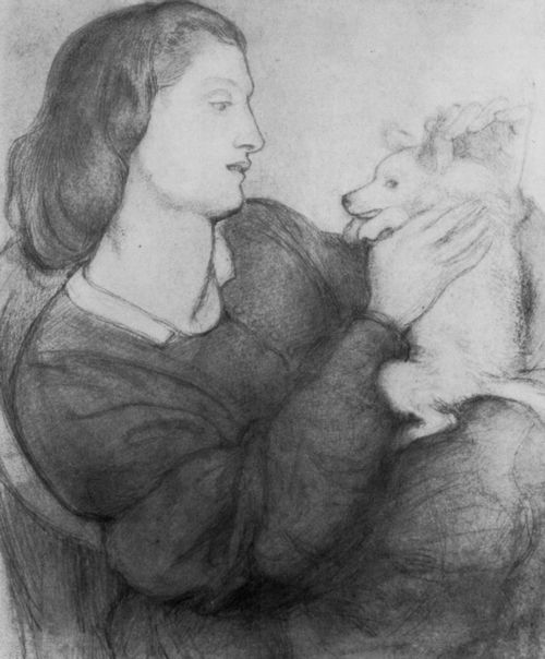 Rossetti, Dante Gabriel: Frau mit Hund