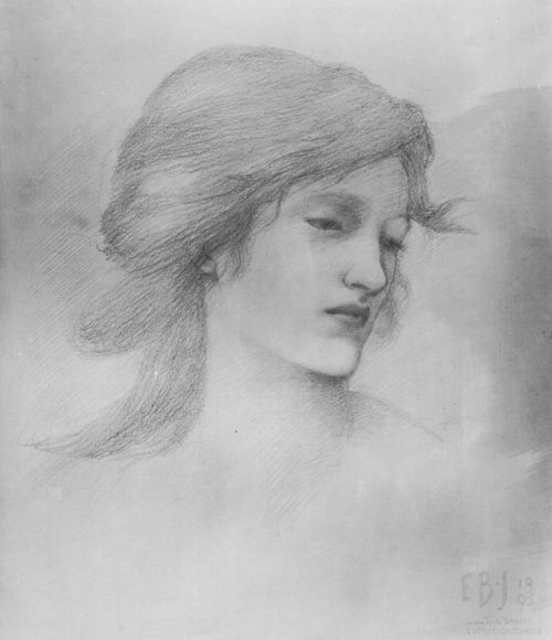 Burne-Jones, Sir Edward: Venus Concordia, Kopfstudie