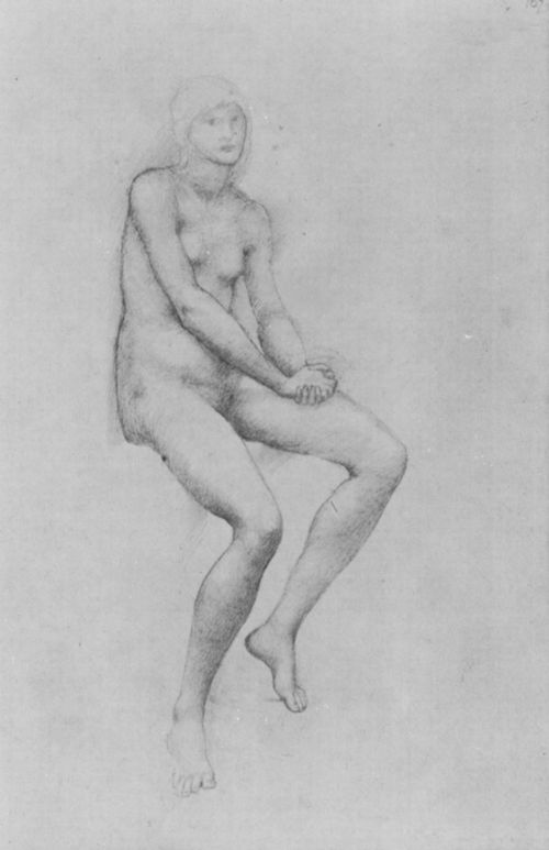 Burne-Jones, Sir Edward: Sitzender weiblicher Akt