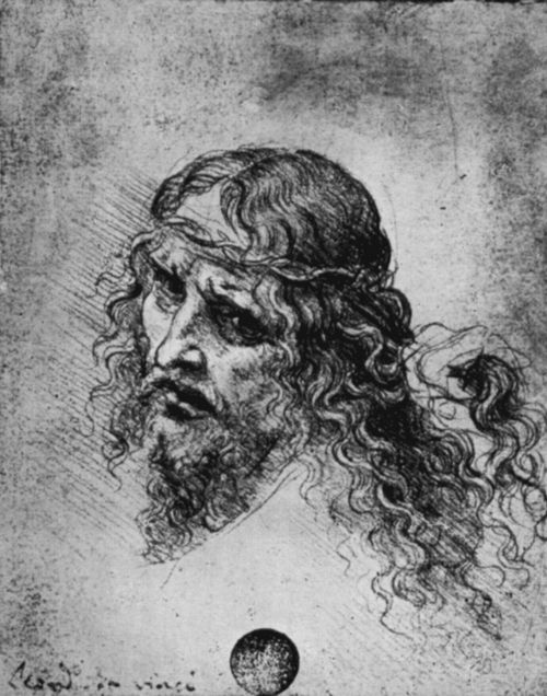 Leonardo da Vinci: Kopf eines dornengekrönten Christus