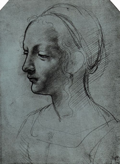 Leonardo da Vinci: Kopf einer jungen Frau