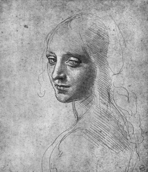 Leonardo da Vinci: Kopf eines Engels