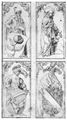 Kulmbach, Hans S von: Entwurf zum Kaiserfenster: mit Hl. Elisabeth, den Wappen von Granada, Bosnien und Elsa