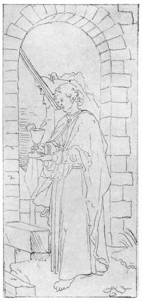 Kulmbach, Hans Süß von: Altarentwurf: Hl. Johannes, rechter Flügel