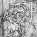 Schufelein, Hans Leonhard: Papst Honorius II. besttigt die Regel des Prmonstratenser Ordens, Detail