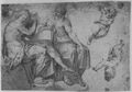 Primaticcio, Francesco (Kopist): Deckenfresko der Galerie d'Ullysse im Schloss Fontainebleau, Szene: Venus und Minerva