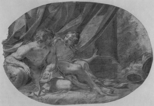 Vouet, Simon (Kopist): Mars und Venus, Oval