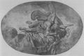 Le Brun, Charles (Kopist): Deckengemälde in der Galerie d'Apoll im Louvre, Szene: Morpheus, Oval