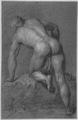Niederlndischer Knstler um 1700: Mnnlicher Akt, Rckenfigur