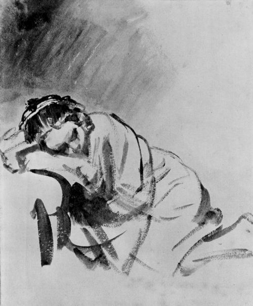 Rembrandt Harmensz. van Rijn: Schlafende Frau (Hendrickje)