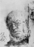 Menzel, Adolf Friedrich Erdmann von: Selbstporträt