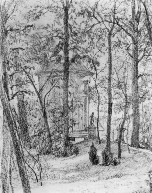 Menzel, Adolf Friedrich Erdmann von: Apollo-Tempel im Amalthea-Garten in Neuruppin
