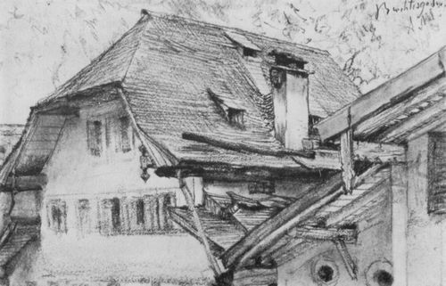 Menzel, Adolf Friedrich Erdmann von: Bauernhaus in Berchtesgaden