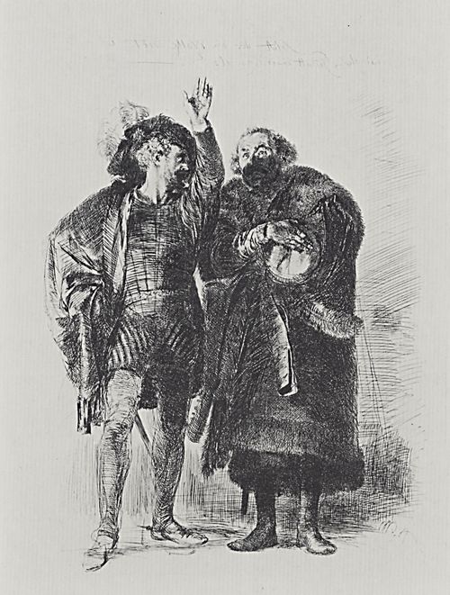 Menzel, Adolf Friedrich Erdmann von: Hamlet und Polonius