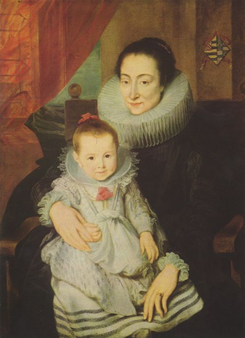 Dyck, Anthonis van: Portrt der Marie Clarisse, Frau des Jan Woverius, mit ihrem Kinde