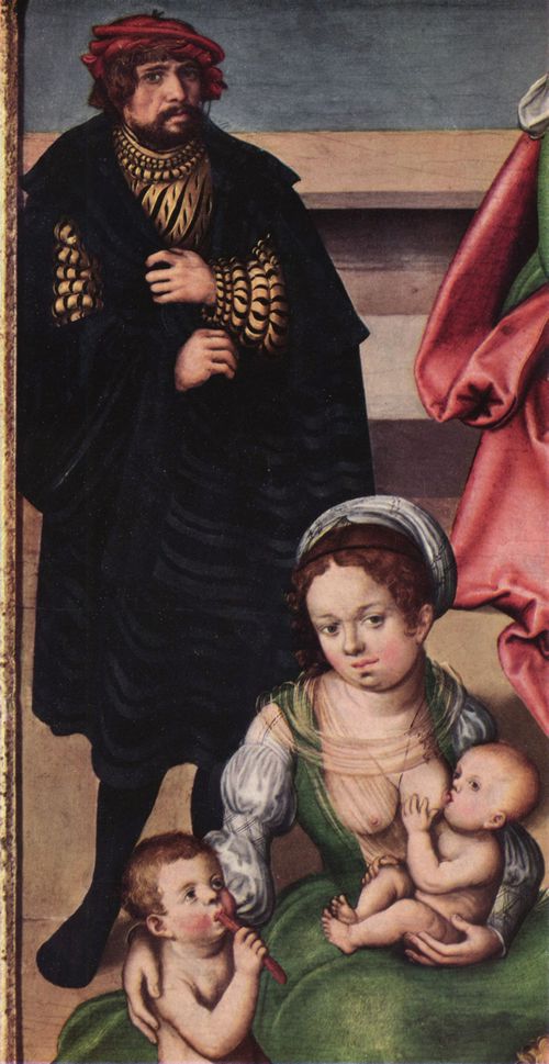 Cranach d. ., Lucas: Der Knstler mit seiner Familie, Detail (Familienportrt)