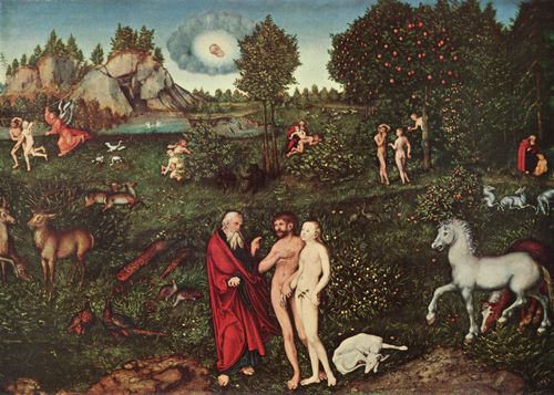 Cranach d. ., Lucas: Adam und Eva im Garten Eden
