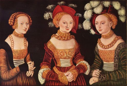 Cranach d. ., Lucas: Portrt der Herzoginnen Sybille, Emilla und Sidonia von Sachsen