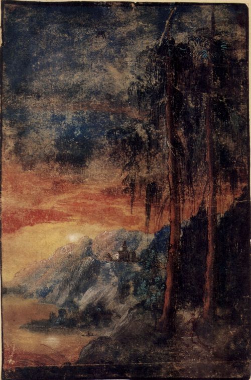 Altdorfer, Albrecht: Landschaft bei Sonnenuntergang