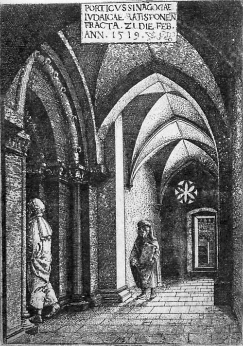 Altdorfer, Albrecht: Vorhalle der Synagoge von Regensburg