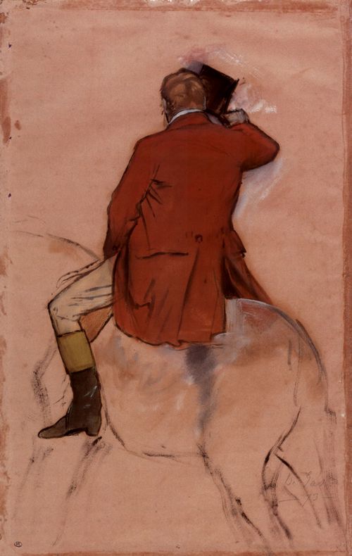 Degas, Edgar Germain Hilaire: Reiter mit roter Jacke