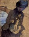 Degas, Edgar Germain Hilaire: Mary Cassatt mit Hündchen