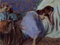 Degas, Edgar Germain Hilaire: Auf einem Bett ruhendes Mdchen
