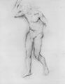 Degas, Edgar Germain Hilaire: Mnnlicher Akt in Schrittstellung